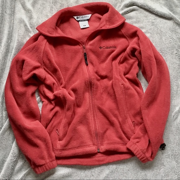 Columbia Jackets & Blazers - Columbia Pomegranate Red Fleece Full Zip Jacket